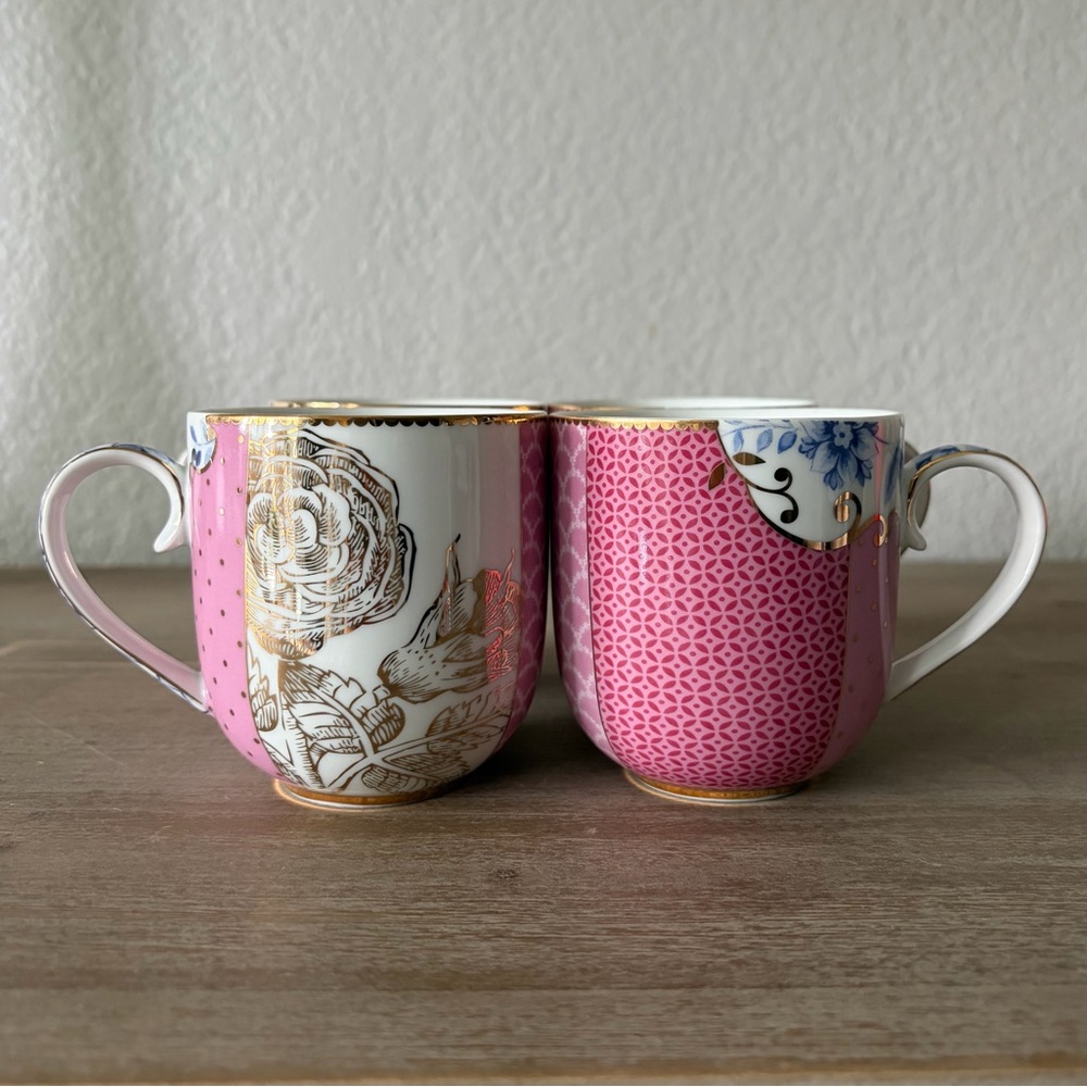 Pip Studio Pink Gold Floral Small Tea Mug (4)